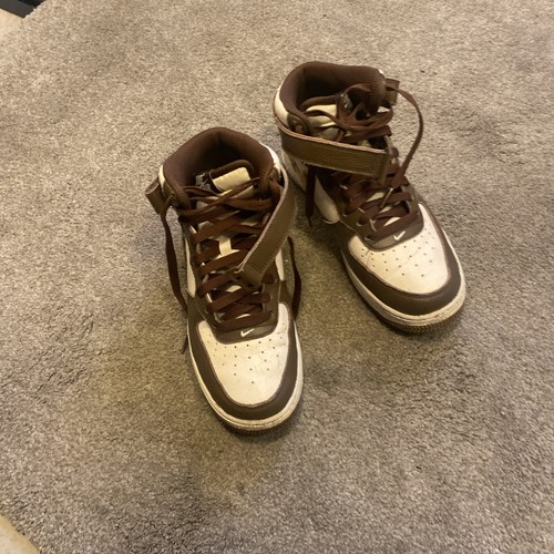 Nike Air Force 1 Mid Brown Plaid Cacao Size 7 USA - photo 2