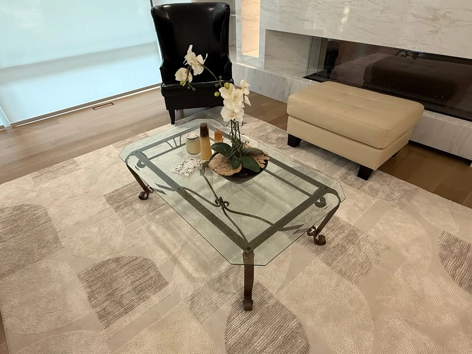 Elegant Glass & Metal Coffee Table Set - photo 5