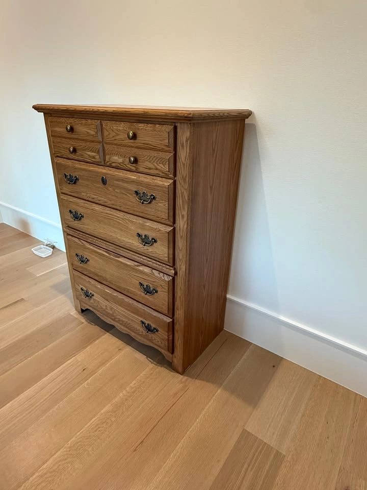Solid Wood Chest of Drawers – Traditional Oak Style – 7 Drawers - photo 5