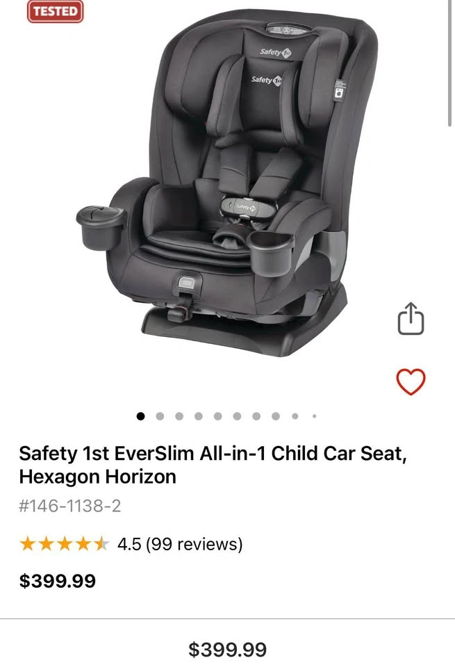 Safety 1st EverSlim All in 1 Convertible Car Seat - NEW - photo 2