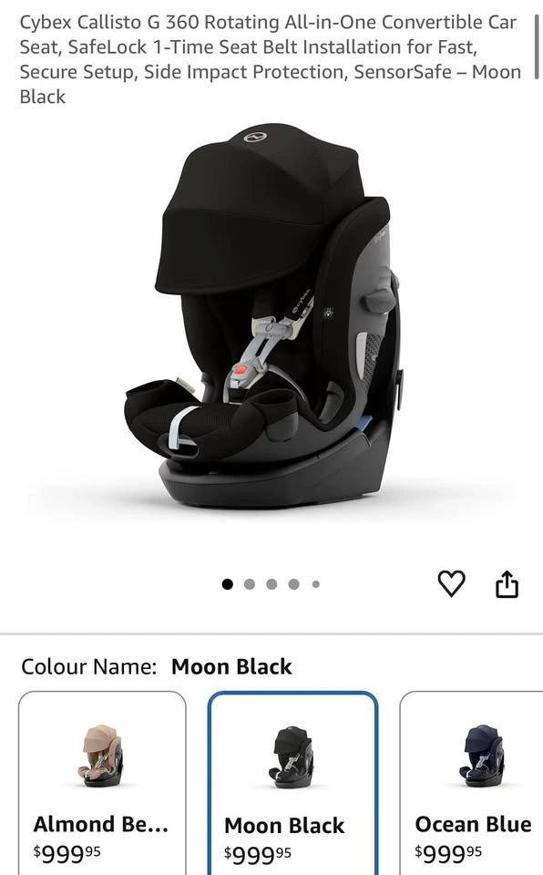 Cybex Callisto G 360 Rotating Convertible Car Seat - NEW - photo 2