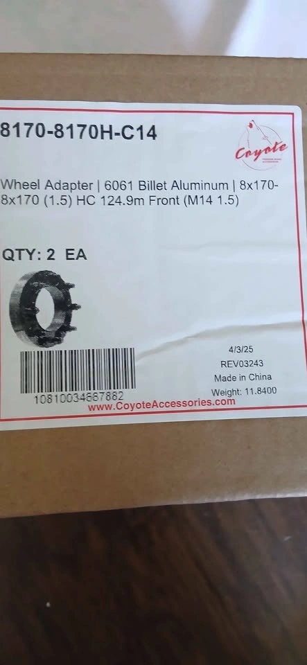 Wheel Adapter 6061 Billet Aluminum 8x170 1.5 inch - photo 3