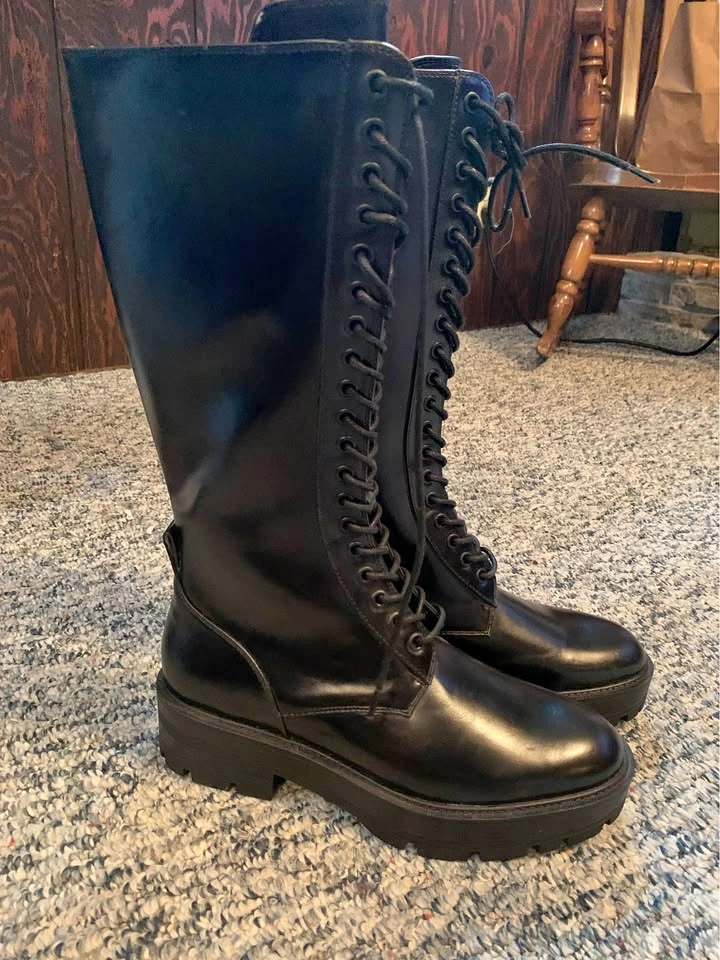 Zara Tall Laced Combat Style Boot