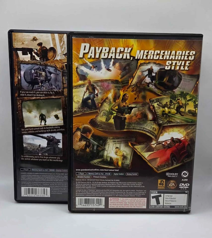 Mercenaries 1&2 PS2 BUNDLE (CIB) - PS2 CLASSICS!! - photo 2