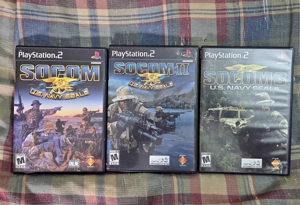 SOCOM U.S. NAVY SEALS 1-3 Bundle (CIB) - PS2
