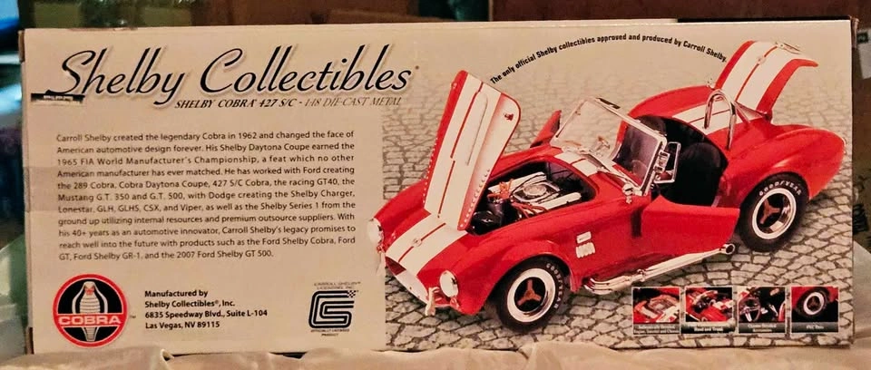 Shelby Collectibles Shelby Cobra 427 S/C 1:18 Die-Cast Model - photo 3
