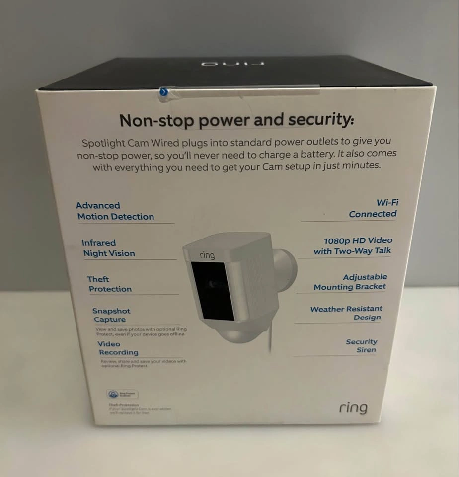 New Ring Spotlight Cam Wired Security Camera NIB - photo 2