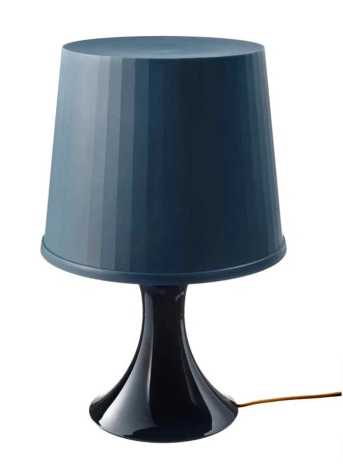 A pair of IKEA LAMPAN dark blue Table Lamps (45 cm, Dark Blue)