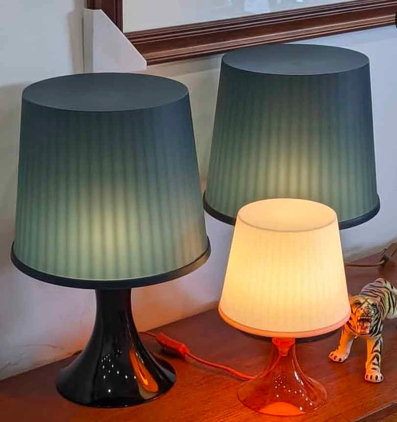 A pair of IKEA LAMPAN dark blue Table Lamps (45 cm, Dark Blue) - photo 3