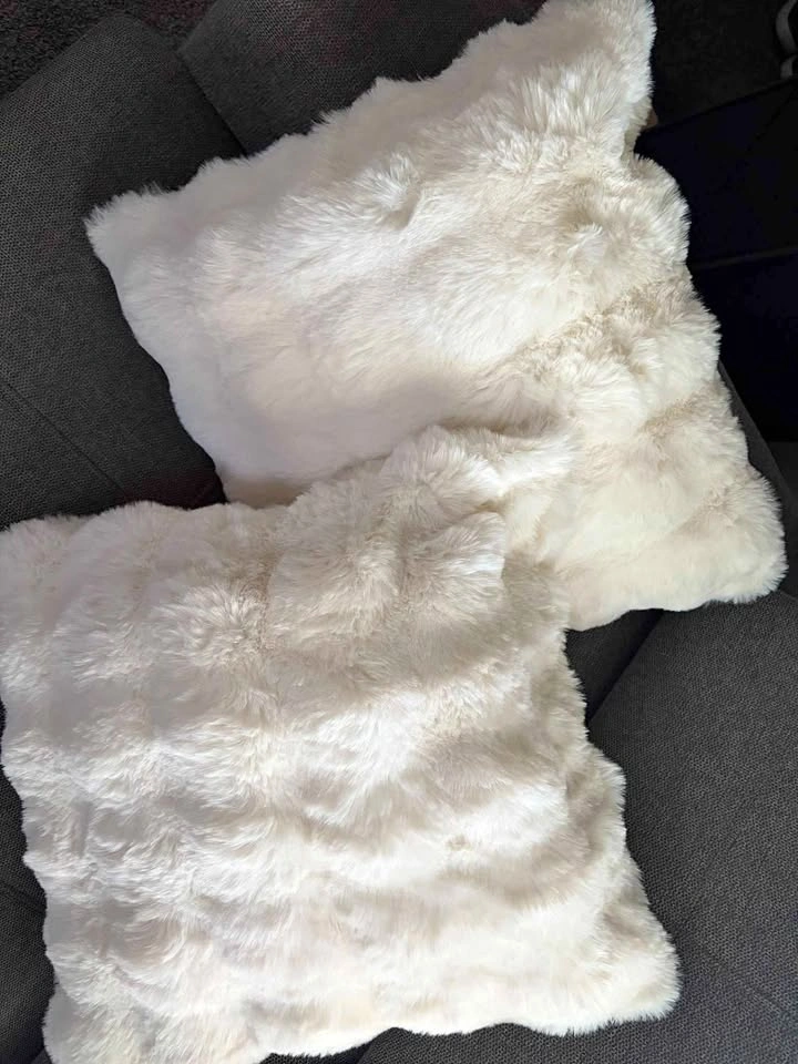 Thick Plush Faux Wool Throw Pillow