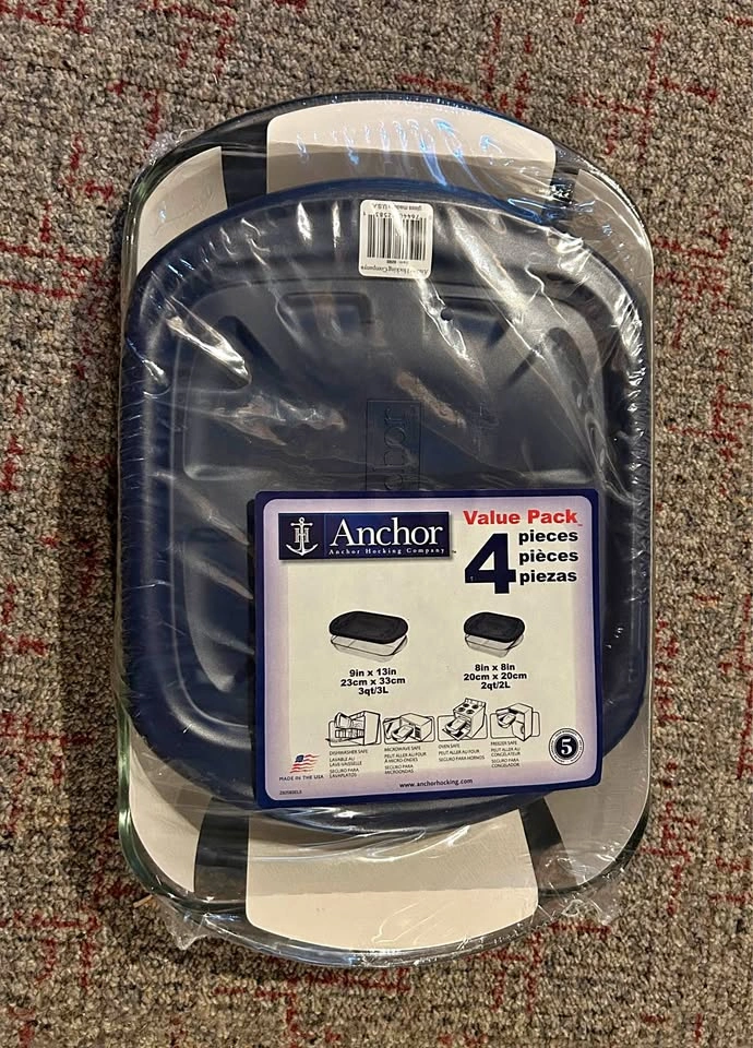 New Anchor 4 Piece Value pack Bakeware Food Storage