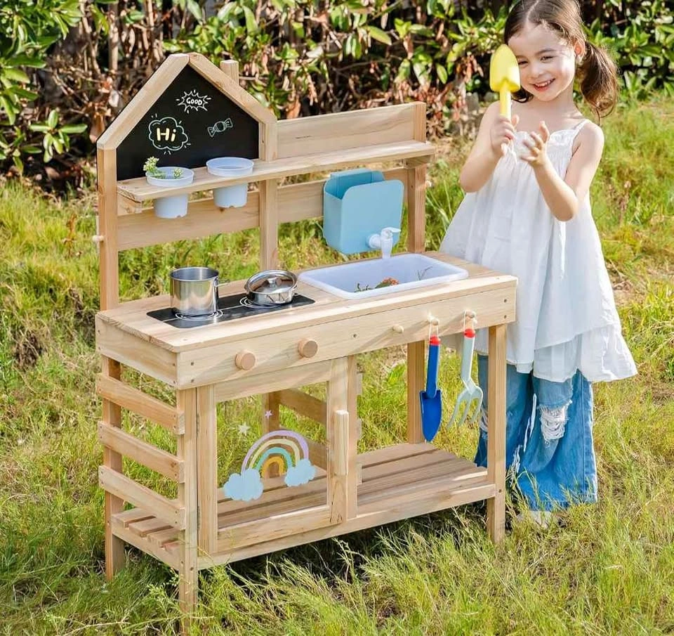 Wooden Kids Outdoor Kitchen - New