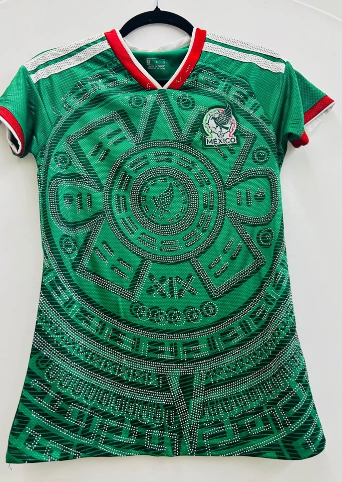 Mexico Azteca Bling Women's Soccer Jersey Green/Black