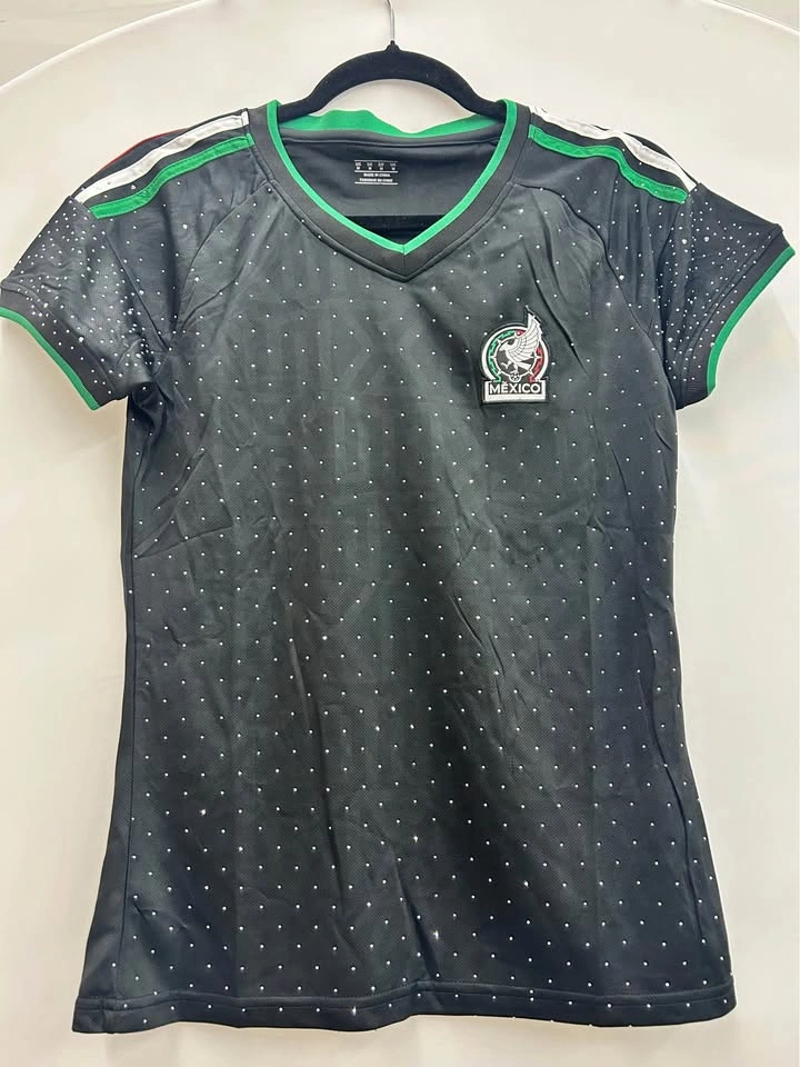 Mexico Azteca Bling Women's Soccer Jersey Green/Black - photo 2