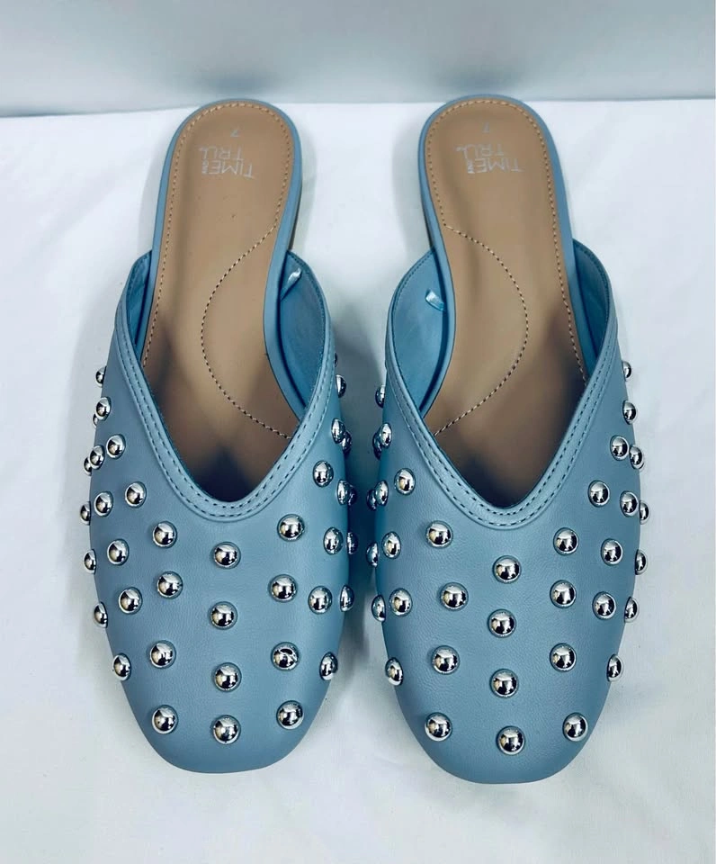 Time & Tru Women's Studded Mules Sizes 7 & 11