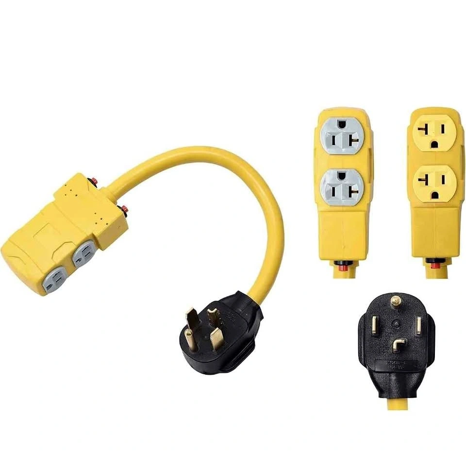 14-30P to 4-Outlet 5-15R/5-20R 1.5ft 10AWG Power Adapter