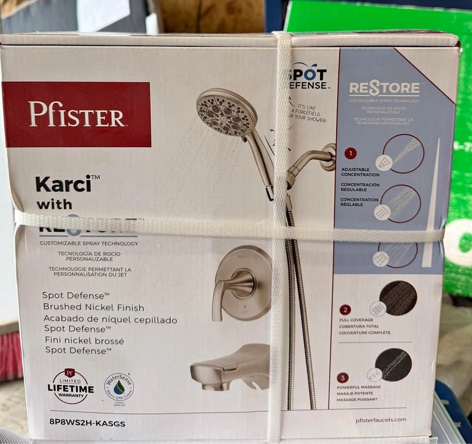 Brand New Pfister Karci Bathtub/Shower Faucet Set – Brushed Nick