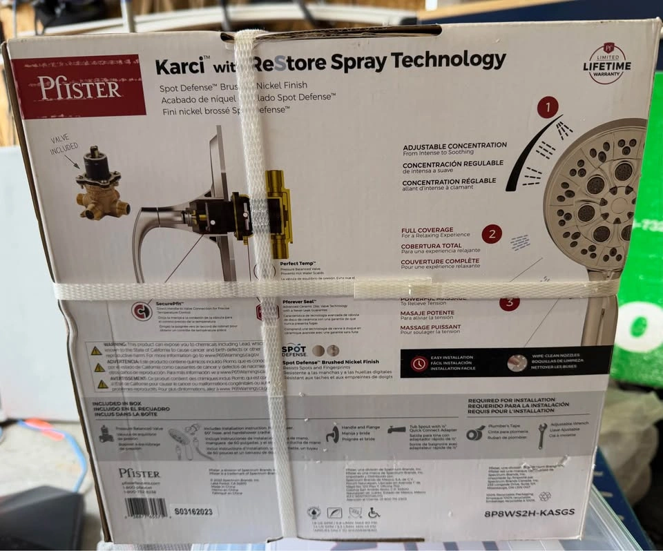 Brand New Pfister Karci Bathtub/Shower Faucet Set – Brushed Nick - photo 2