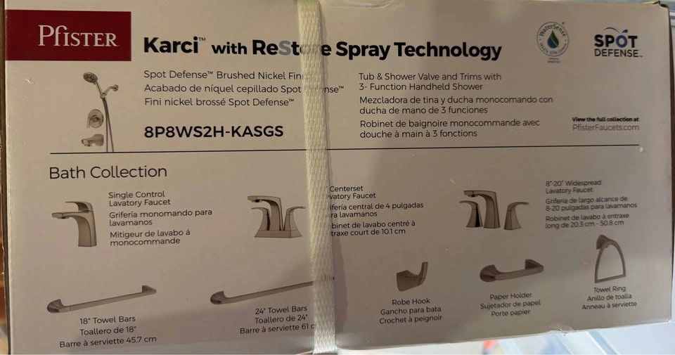 Brand New Pfister Karci Bathtub/Shower Faucet Set – Brushed Nick - photo 3