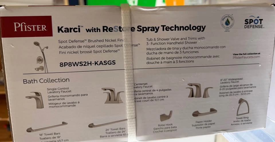 Brand New Pfister Karci Bathtub/Shower Faucet Set – Brushed Nick - photo 4