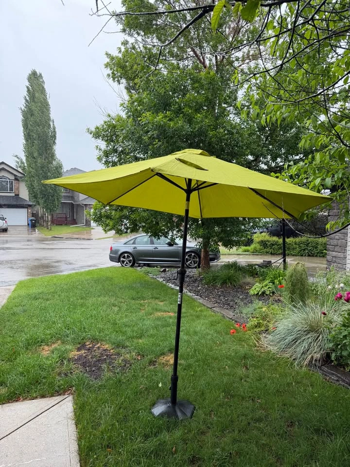 9’ Spring Green Market Umbrella – Like New - photo 3