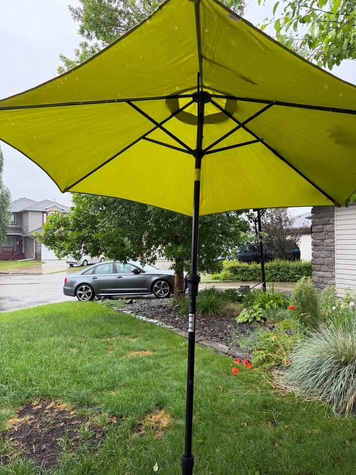 9’ Spring Green Market Umbrella – Like New - photo 4