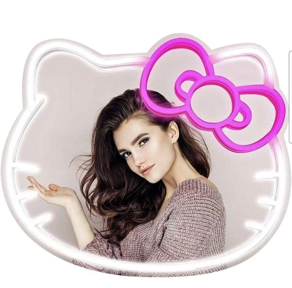 MCJSGSP Hello Kitty Neon Mirror Light Wall Decor