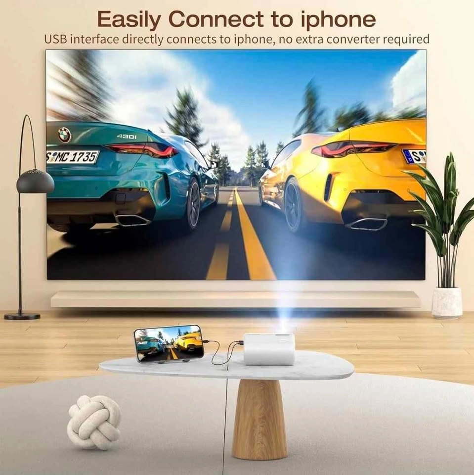 CLOKOWE 2022 Upgraded Portable Mini Projector 1080P - photo 4