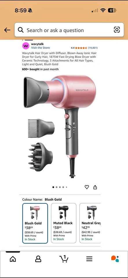Wavytalk Hair Dryer with Diffuser