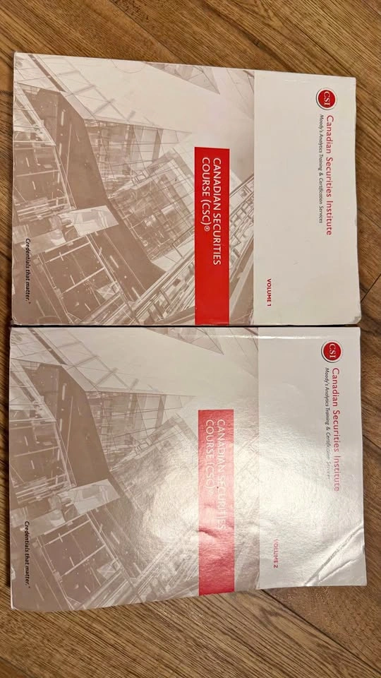 CSI CANADIAN SECURITIES COURSES BOOKS