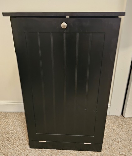 High-End Wooden Laundry Hamper and Ornate Vintage Mirror