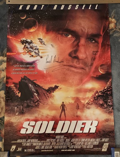 SOLDIER 27"x40" Movie Poster signed By Paul Anderson/ 1998