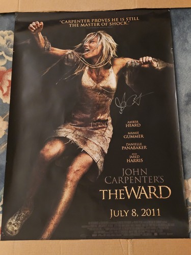 THE WARD: John Carpenter SIGNED MOVIE POSTER (2010)