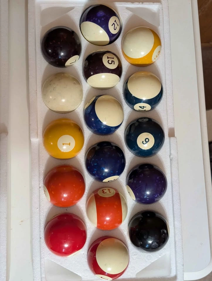 Complete Billiard Ball Set with Rack - photo 2