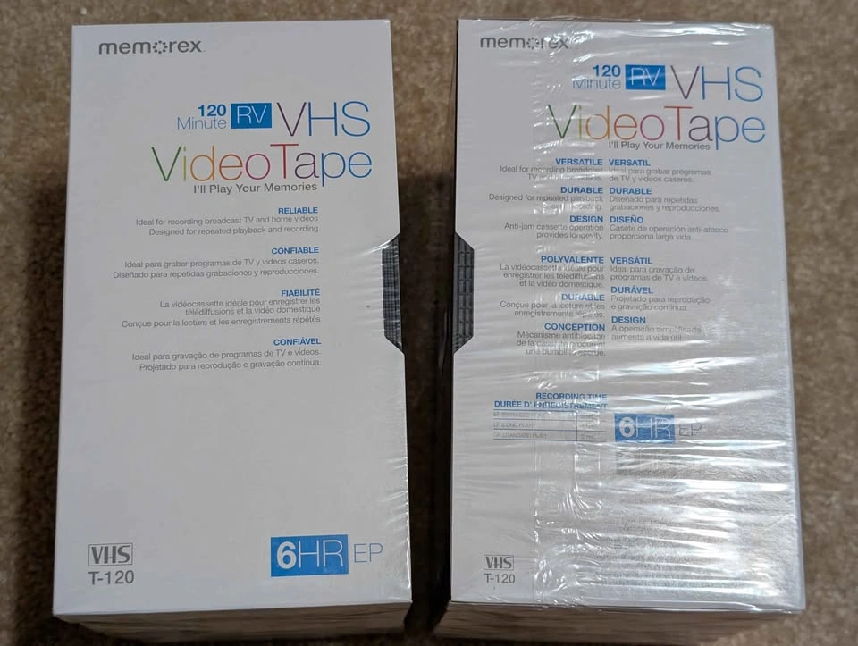Unopened Memorex, Sony, and Fuji VHS T-120 Blank Tapes - Lot of - photo 2