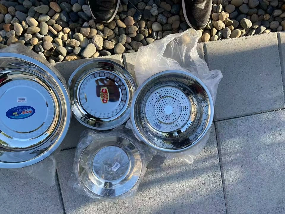 Like New Stainless Steel Bowls and Plates - photo 3