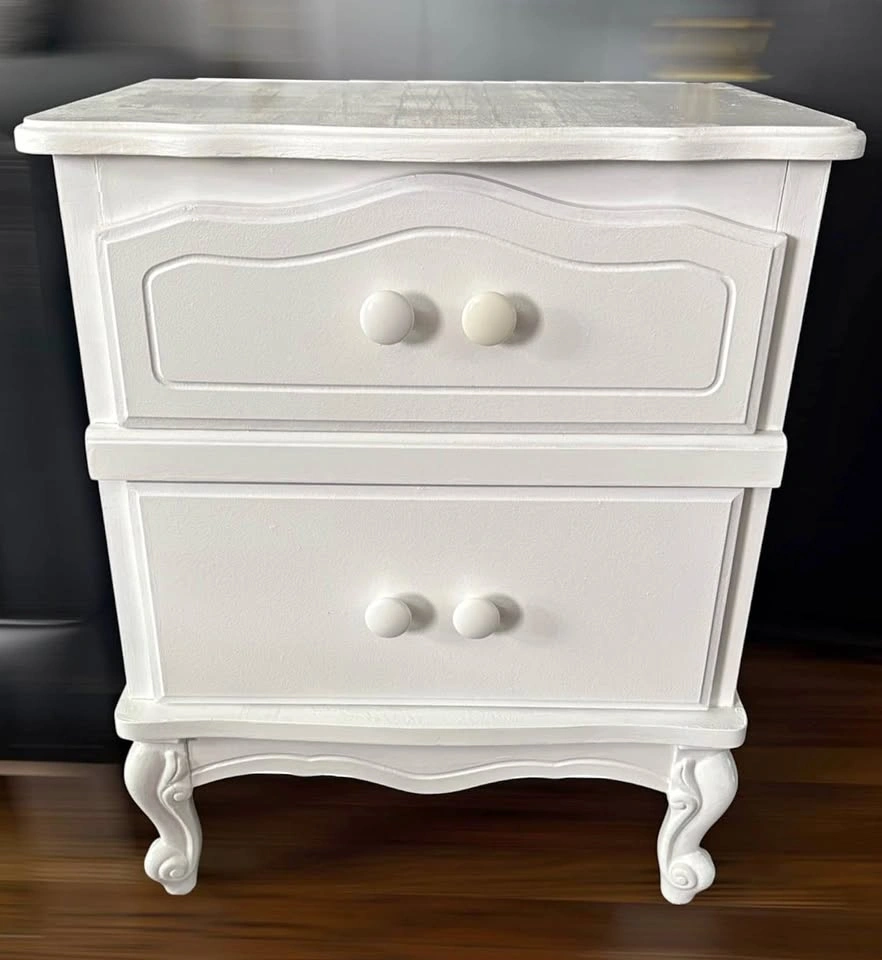 White French Provincial 2-Drawer Nightstand
