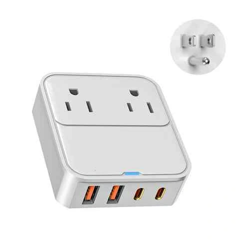 2500W USB C Charger Block with 2 Outlet Ports