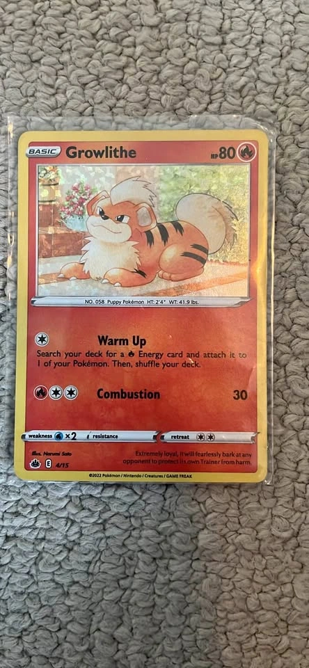 Growlithe 4/15 Mcdonalds Promo Pokemon Card