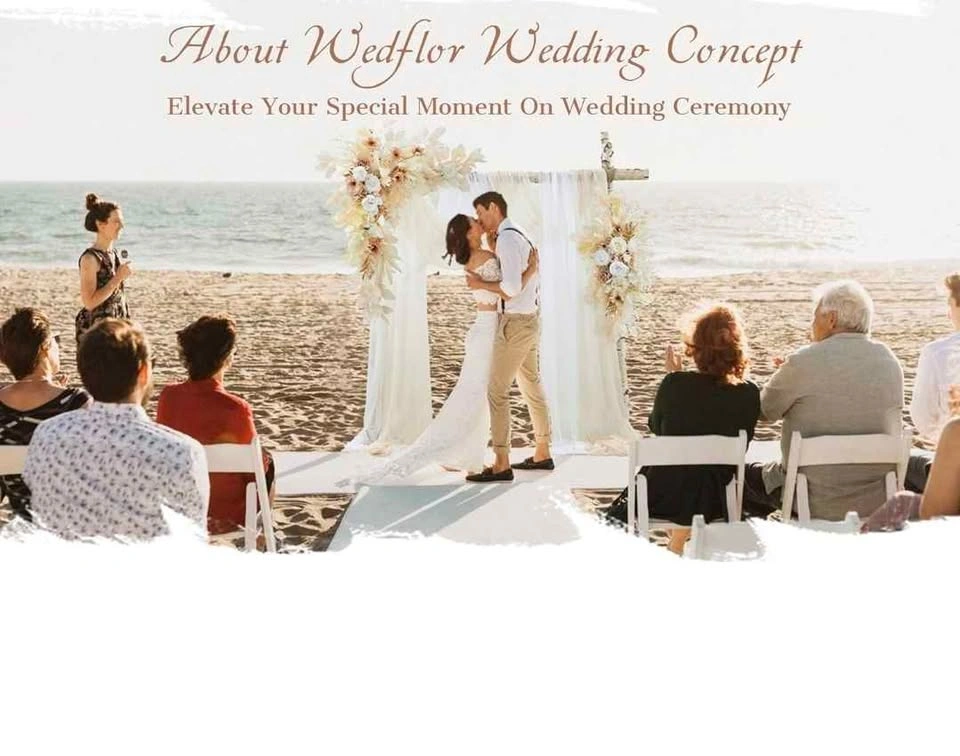 Wedding Arch Flowers with Drapes Kit (Pack of 4) - photo 3