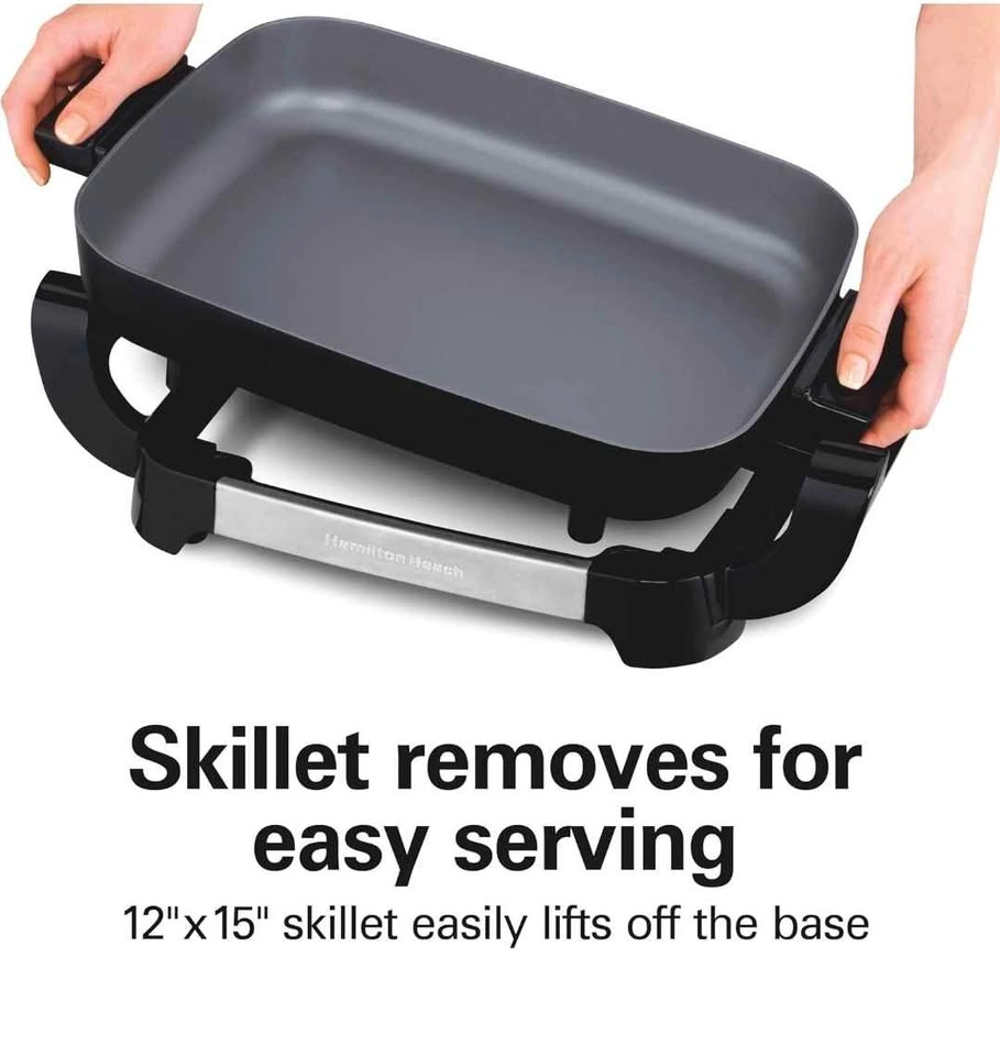 Hamilton Beach Electric Skillet with PFAS-Free Durathon Coating - photo 2