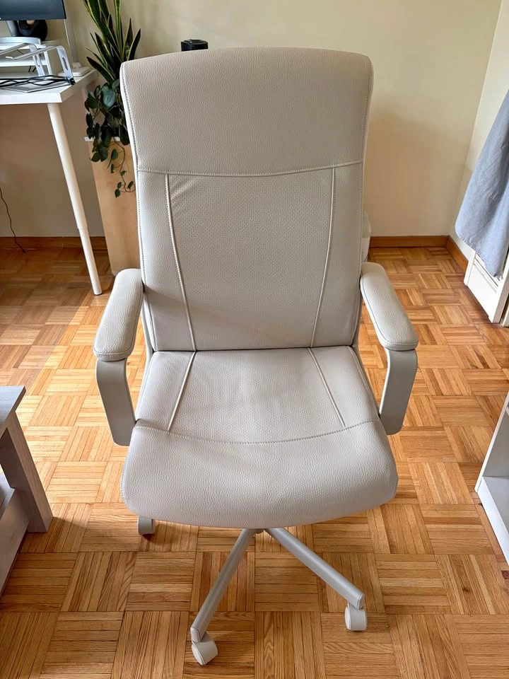 IKEA Millberget Chair Beige and Kolon Floor Protector