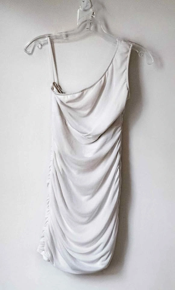 Princess Polly Jocasta Ruched White Mini Dress – Size Medium