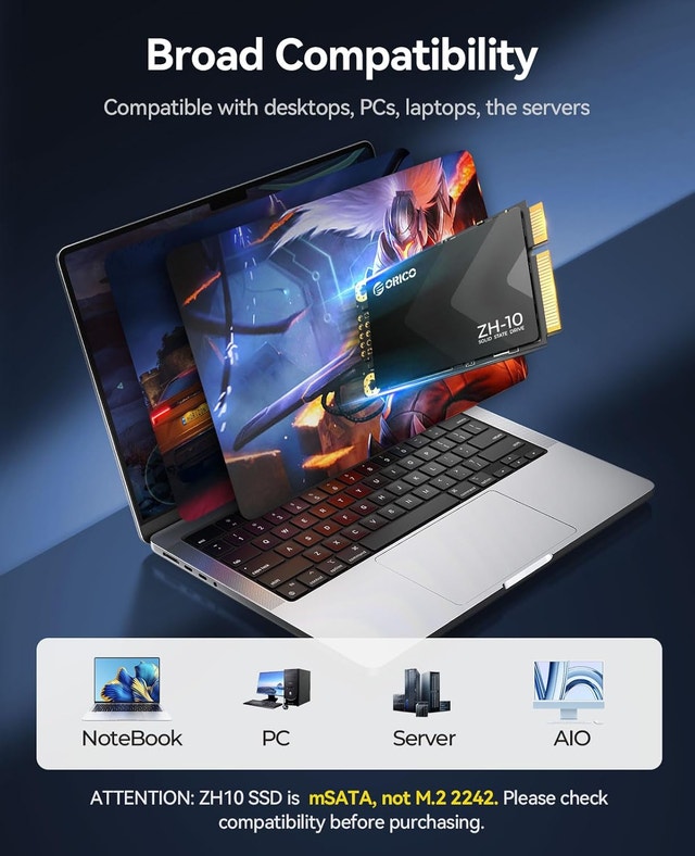 ORICO 1TB mSATA SSD, 5 Gbps Internal Solid State Drive - photo 4