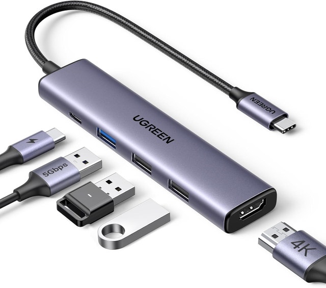 UGREEN Multifunction 5-in-1 USB-C Hub (100W PD + 4K HDMI)