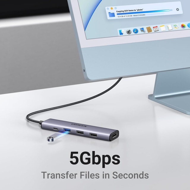 UGREEN Multifunction 5-in-1 USB-C Hub (100W PD + 4K HDMI) - photo 4