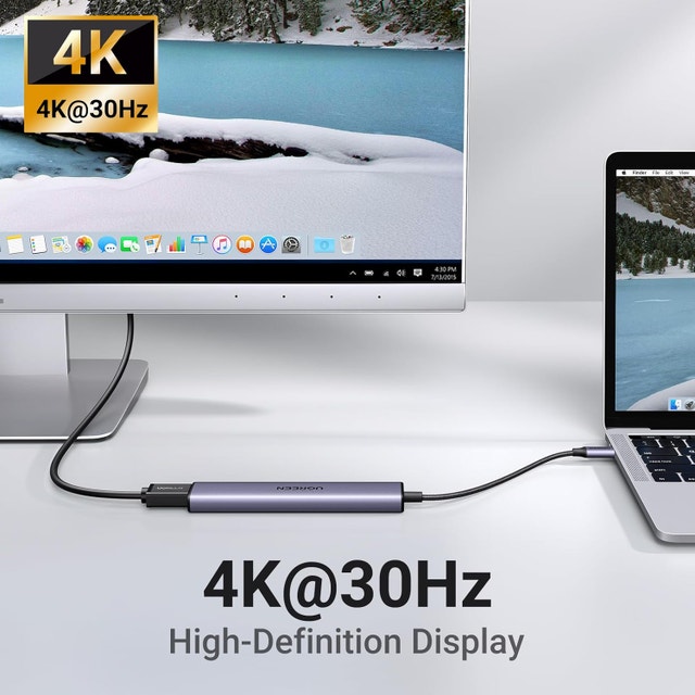 UGREEN Multifunction 5-in-1 USB-C Hub (100W PD + 4K HDMI) - photo 5