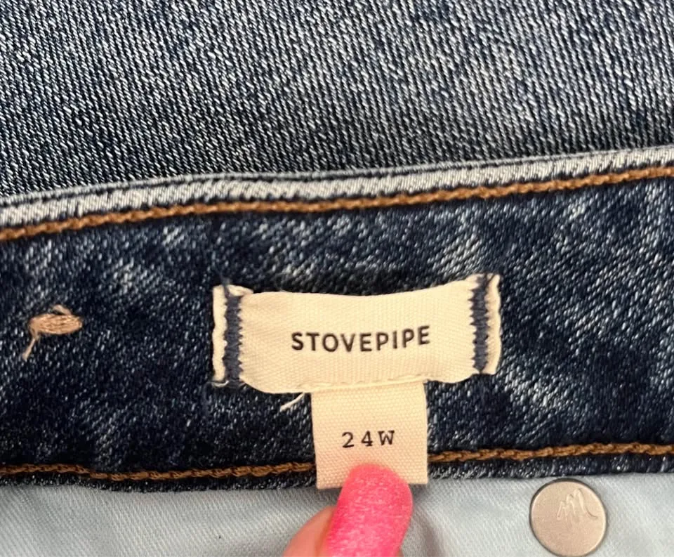 Madewell Stovepipe Size 24W Straight Leg Jeans image indicator(3)