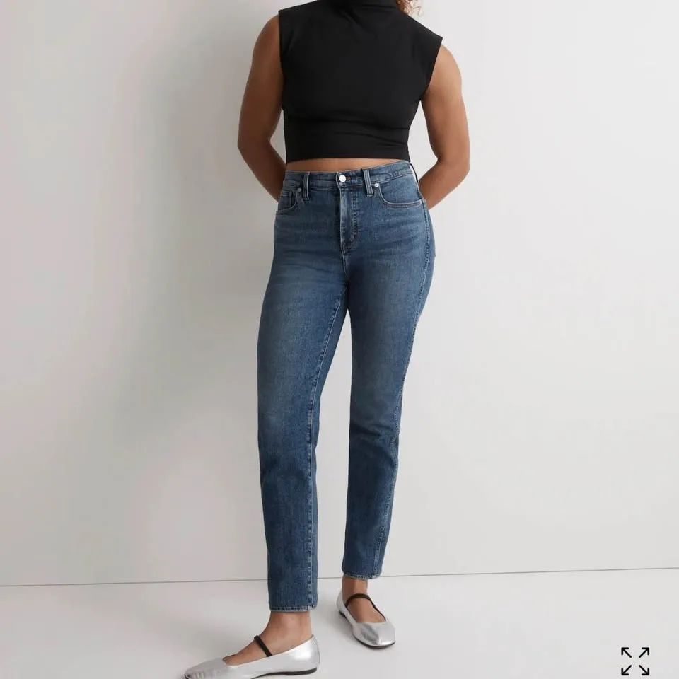Madewell Stovepipe Size 24W Straight Leg Jeans image indicator(9)