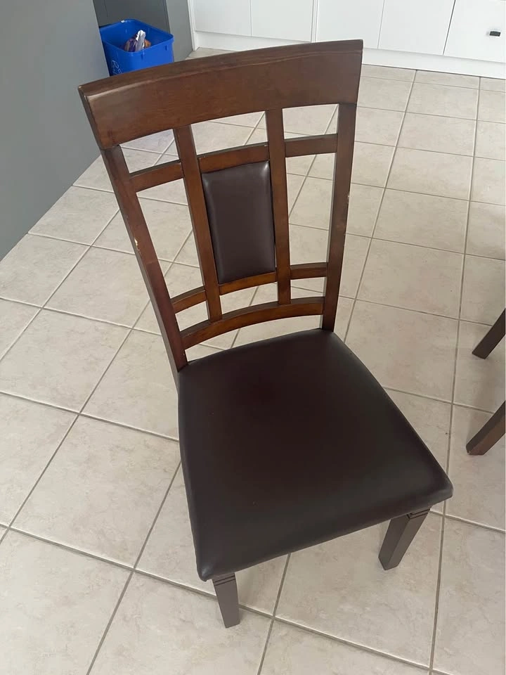 Wooden Dining Table with 5 Chairs - photo 2